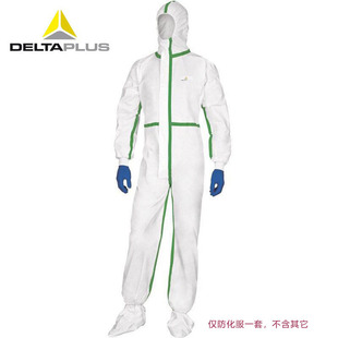 Delta 406012 anti-static clothing DT119 limited time rubber strip type chemical protective clothing white one-piece hooded protective clothing