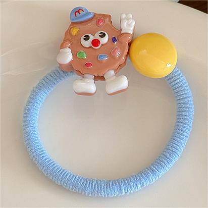 Galletas de dibujos animados cabello de galletas de cabello de cabello de mujer no lastimar cabello de cola de caballo de alta elasticidad y anillo de cabello duradero lindos toques de banda de goma
