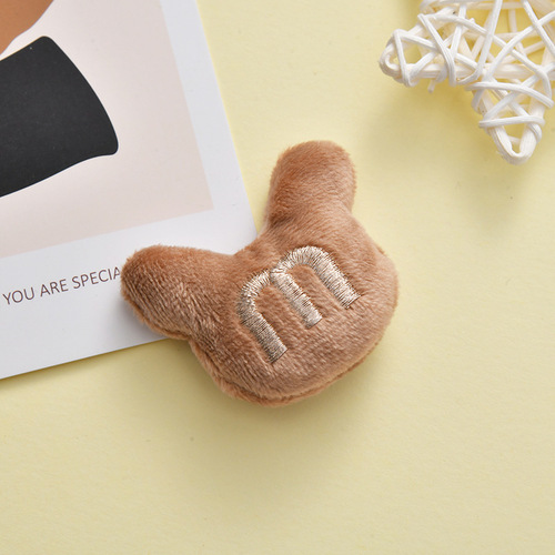 Cartoon mouse head plush brooch animal doll pin bag jewelry pendant fabric brooch DIY accessories