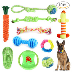 Amazon Pet Cotton Rope Toy Set, Grinding & Chew-resistant Golden Retriever Large/Medium Dog Toy 10-Piece Gift Set