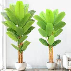 外贸仿真植物芭蕉树盆栽落地造景香蕉树假树绿植装饰摆件高仿真