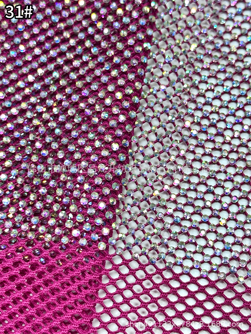 Fabricantes de tela de diamante caliente de alta densidad de 6 imitación de diamante australiano moda cena espectáculo de fiesta vestido de tela