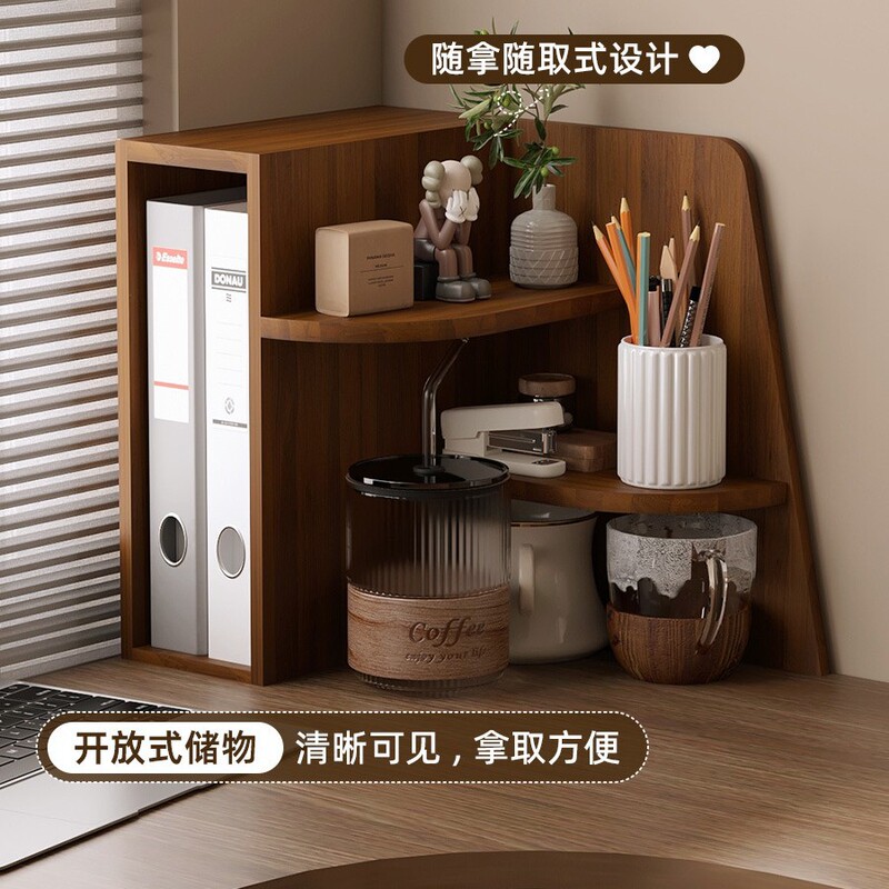 壁コーナー本棚デスク多層収納ラック本棚オフィスデスクトップコーナー収納ラック化粧品収納ラック|undefined