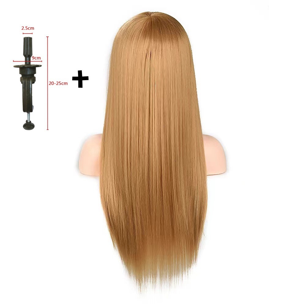 Peruca de alta temperatura seda ejercicio modelo de cabello modelo de cabello especial de cabello blanco trenzado estilo corto oro cara