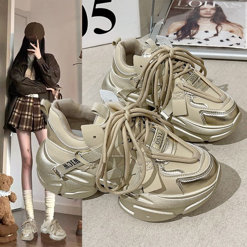Echtes Leder, dick, höhenvergrößernd, Papas für Damen, Instagram Cool 2024 Herbst und Winter, neu, leicht, weich_voghion.com
