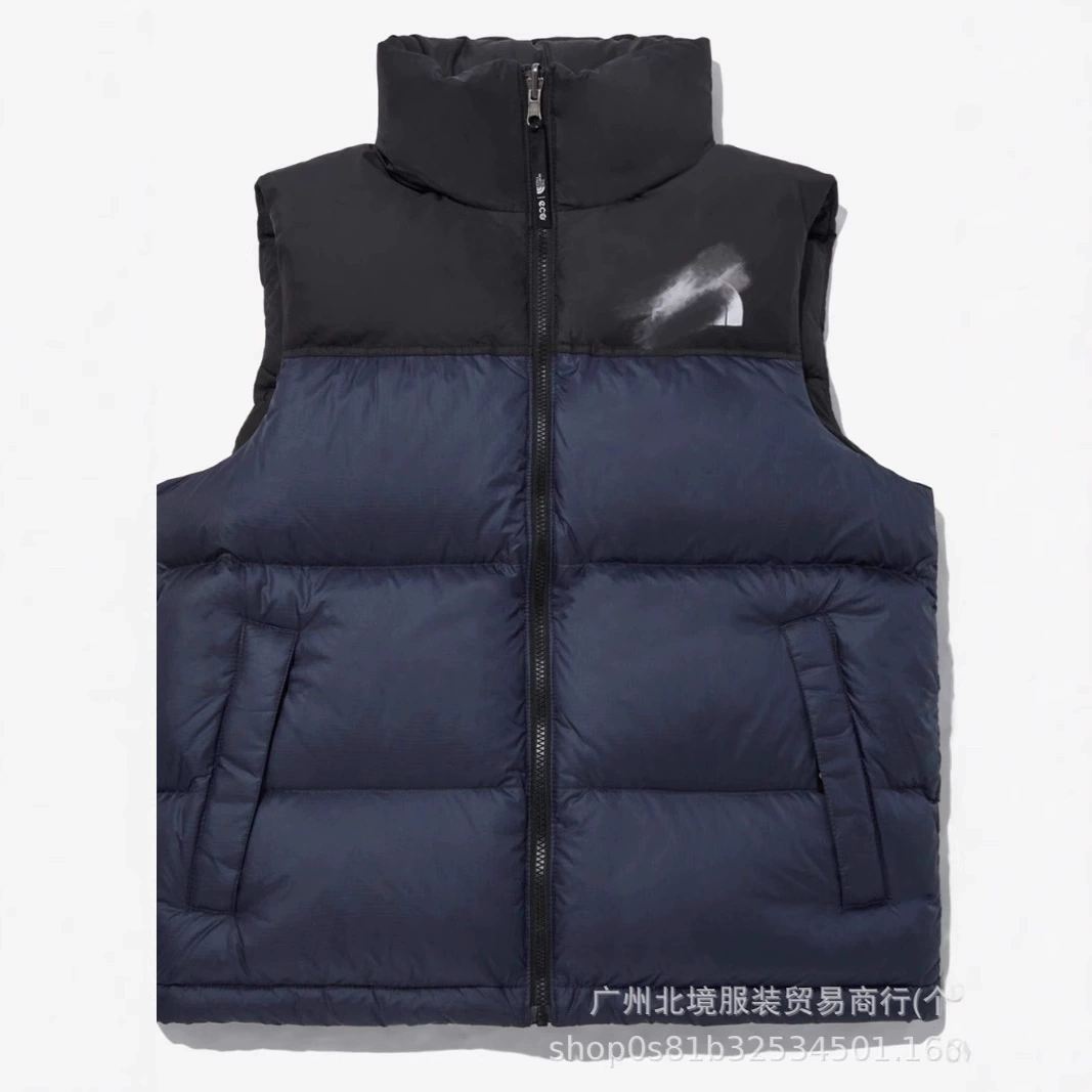Down jacket, demi-season vest for men and women for beloved, with embroidery, increased thickness, loose fit