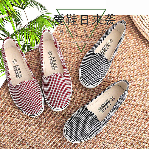 Spring new old people's cloth shoes, women's tendon sole shoes, middle-aged and elderly mother's shoes, old Beijing canvas shoes, non-slip soft soles