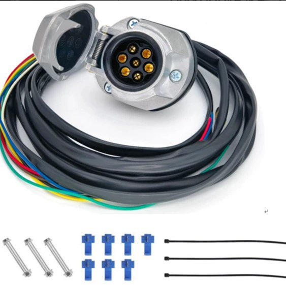 TM251(3000) 7-жильный автомобильный разъем для прицепа, жгут проводов корпуса из алюминиевого сплава 2m