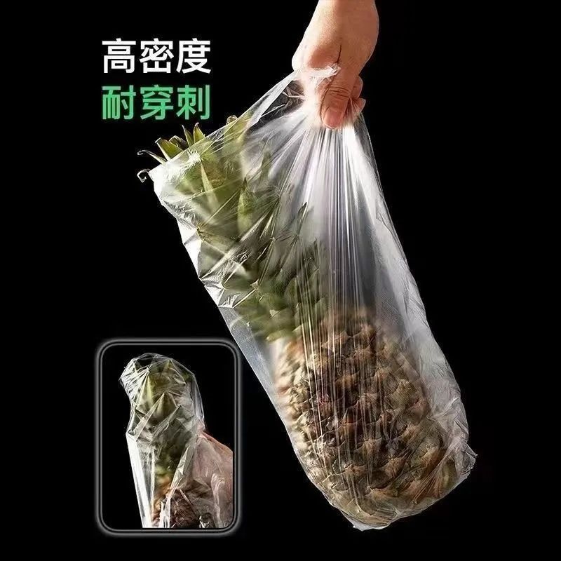 Bolsa de preservación de alimentos desechable para alimentos gruesos PE desgarrado a mano bolsa de preservación de alimentos de boca plana para cocina doméstica sellado de refrigerador