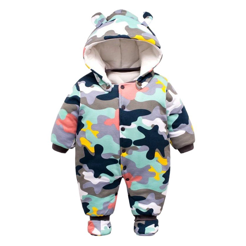 Детский комбинезон осенне-зимний теплый детский Ха-пальто осенне-зимний комбинезон с хлопковой подкладкой для новорожденных осенне-зимняя альпинистская одежда
