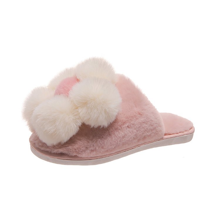 Flower Home Plush Cotton Slippers NSDFX81870