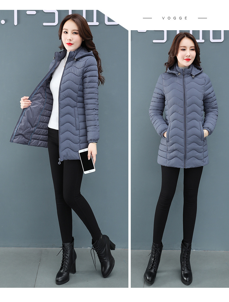 Chaqueta acolchada femenina invierno ligera
