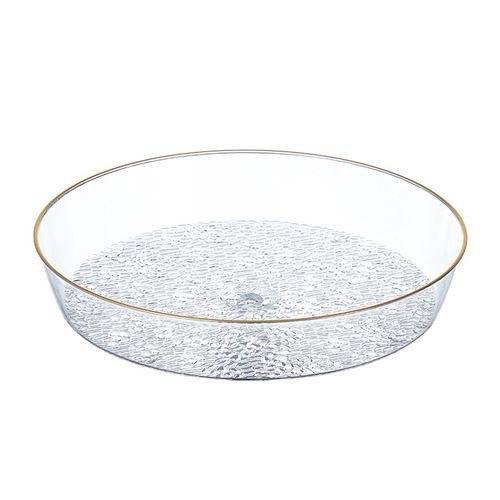 Phnom Penh Creative Lead-Free Plastic Plate PET European Western Food Plate Tray Round Fruit Plate Dried Fruit Plate Manufacturer Wholesale