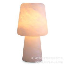 后现代轻奢云石书房书桌客厅设计师样板间酒店台灯艺术小夜灯台灯