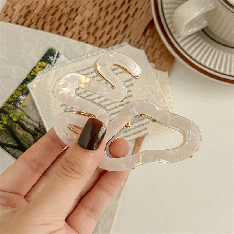 30g Weight Hair Claws Hair Accessories Type 1 Piece Quantity Daily Occasion PVC Material Geometric Pattern All Seasons Season Women's Gender Elegant, Simple Style Style Elegant Simple Style Women's Geometric PVC Hair Claws 3