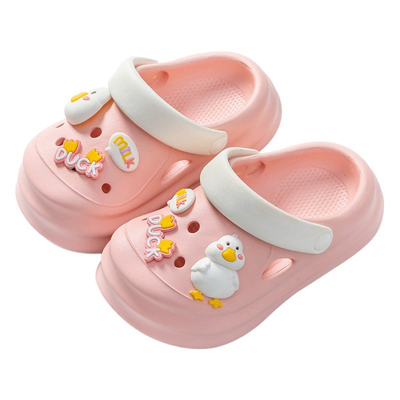 Высокоэластичная опущенная обувь из ЭВА для родителей и детей, онлайн-знаменитости, трехмерная обувь с мультяшными отверстиями, садовые сандалии, летние тапочки для средних и больших детей