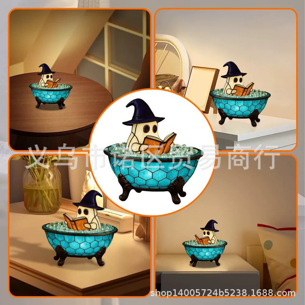 Новинка для трансграничной торговли: лампа для ванны с пузырьками в виде призрака, декоративные украшения на Хэллоуин