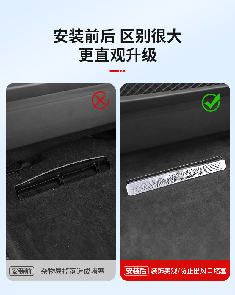 Suitable for 19-26 Models of Audi New A6L Air Conditioning Vent Under-Seat Protective Dust Cover Modified Interior Decoration Accessories