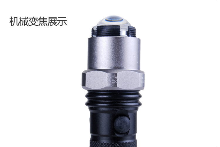 Strong light flashlight aluminum alloy three-gear zoom led charging flashlight household lighting outdoor long-range security flashlight