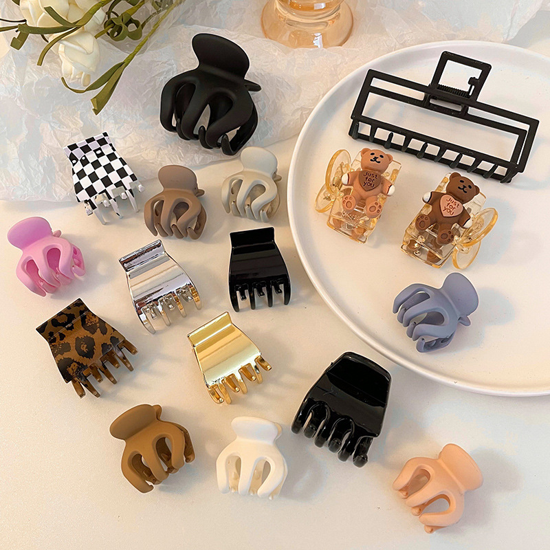 Cola de caballo de metal alta fija artefacto pinza hembra Red roja pequeña horquilla Cola de Caballo clip pequeño tamaño horquilla tiburón clip tocado