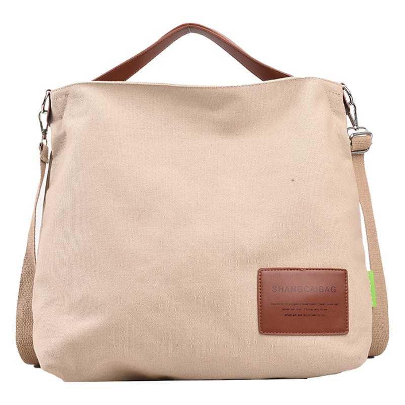 2022 nuevo estilo coreano de moda de gran capacidad bolsa de compras bolsa simple bolsa de lona bolsa de mensajero ocasional del hombro de las mujeres