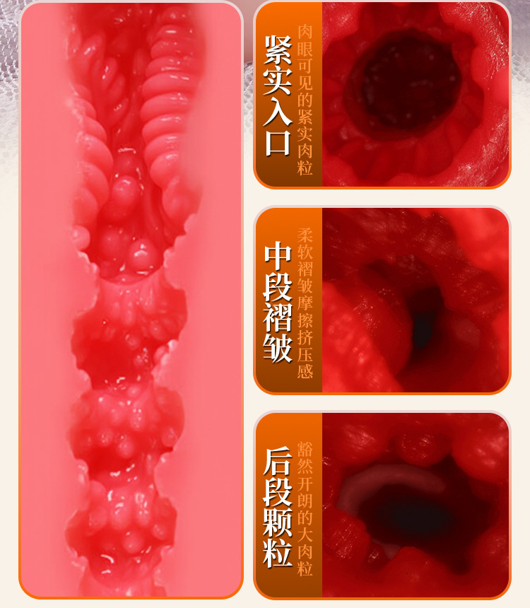 Jiuai Simulated Vaginal Buttocks Masturbator in TPE, Manual Use, Flesh Tone — detail image 12