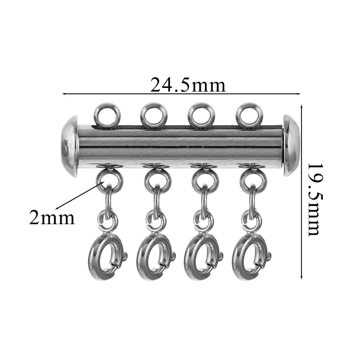 Acero inoxidable transfronterizo resorte magnético hebilla langosta hebilla conector hebilla estratificado collar brazalete joyería DIY image 8