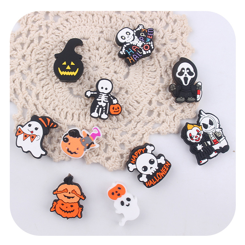 Creativo DIY artículos para bebés caricatura Halloween joyas de silicona pezón cadena de dientes molares accesorios de pulsera de goma de diente