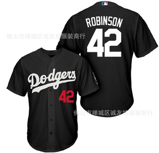 Dodgers 42 Black Fan Robinson Embroidery Baseball Uniform Jersey Mlb Baseball Jersey