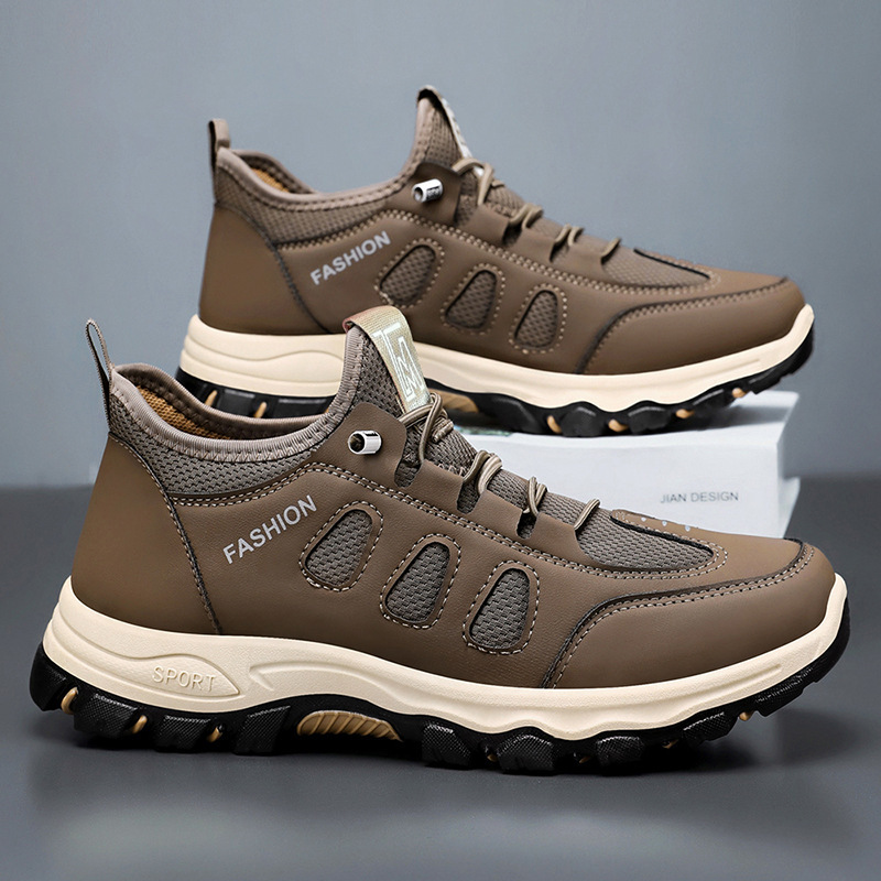 Outdoor Hiking Shoes for Men 2026 Model Cross-Border Soft-Soled Lightweight Travel Shoes Middle-Aged and Elderly Dad Shoes Sports Shoes Wholesale