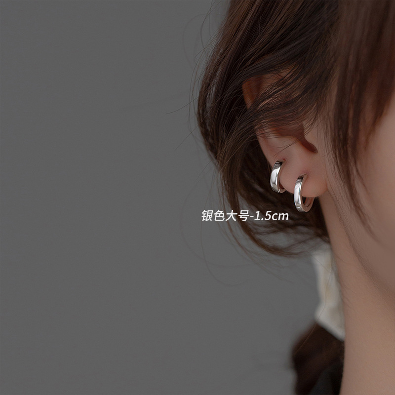 Eloch s925 plata corto para hombres y mujeres de verano temperamento perfiles de moda geométrica circular perfiles M01768