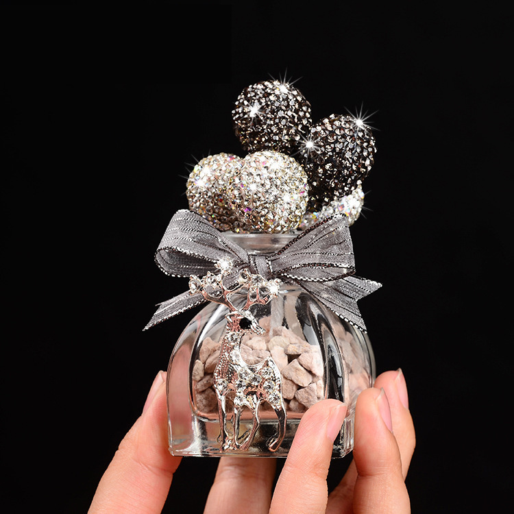 Accesorios creativos para coche, soporte para perfume de coche, adorno de globo con diamantes de imitación, decoración interior de coche, regalo, novedad de 2015