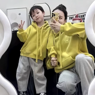 6315亲子装秋装一家三口四口亲子卫衣秋冬款母女装洋气婴儿母子装