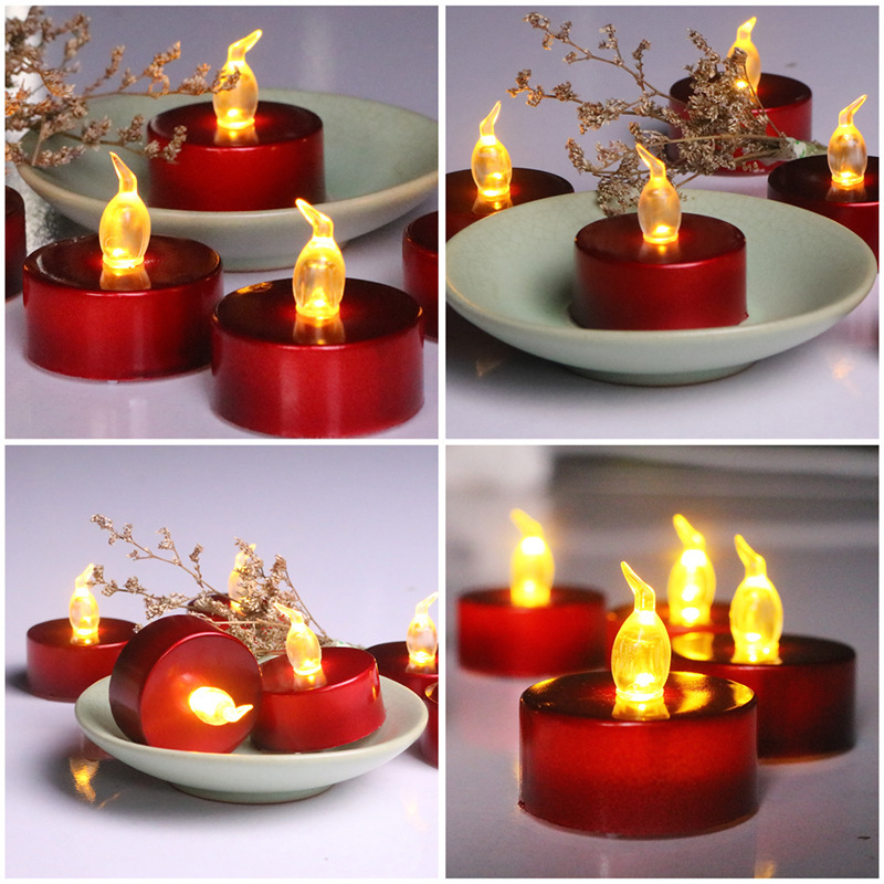 Golden electronic Christmas candle