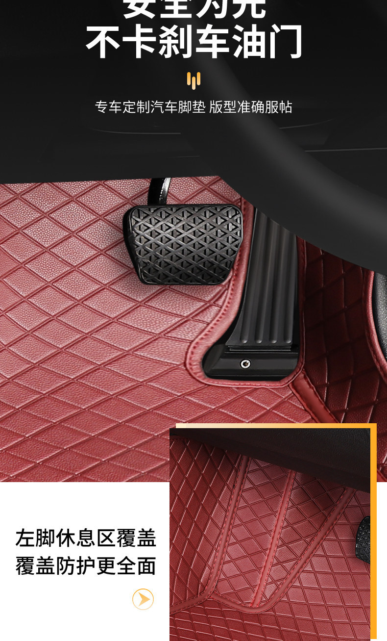 Dropshipping cross-border supply of full-coverage car floor mats for left-hand drive and right-hand drive vehicles, custom-made for global car models