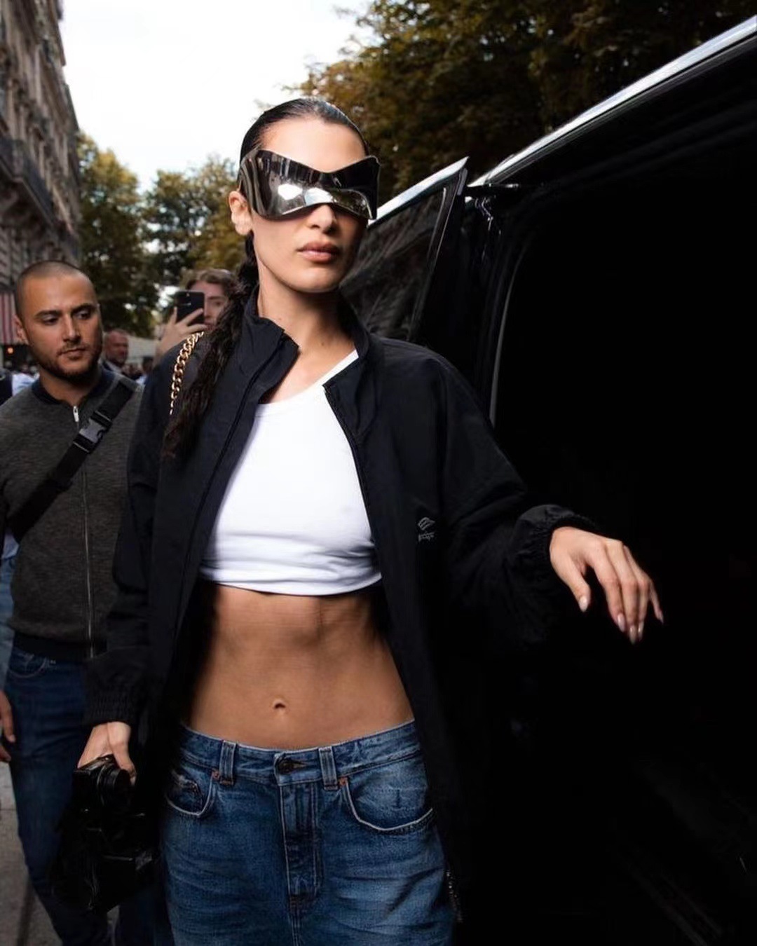 Ballon de sport une pièce à technologie futuriste Y2K, lunettes de soleil punk cool, lunettes hip-hop pour fille épicée, nouvelle collection_voghion.com