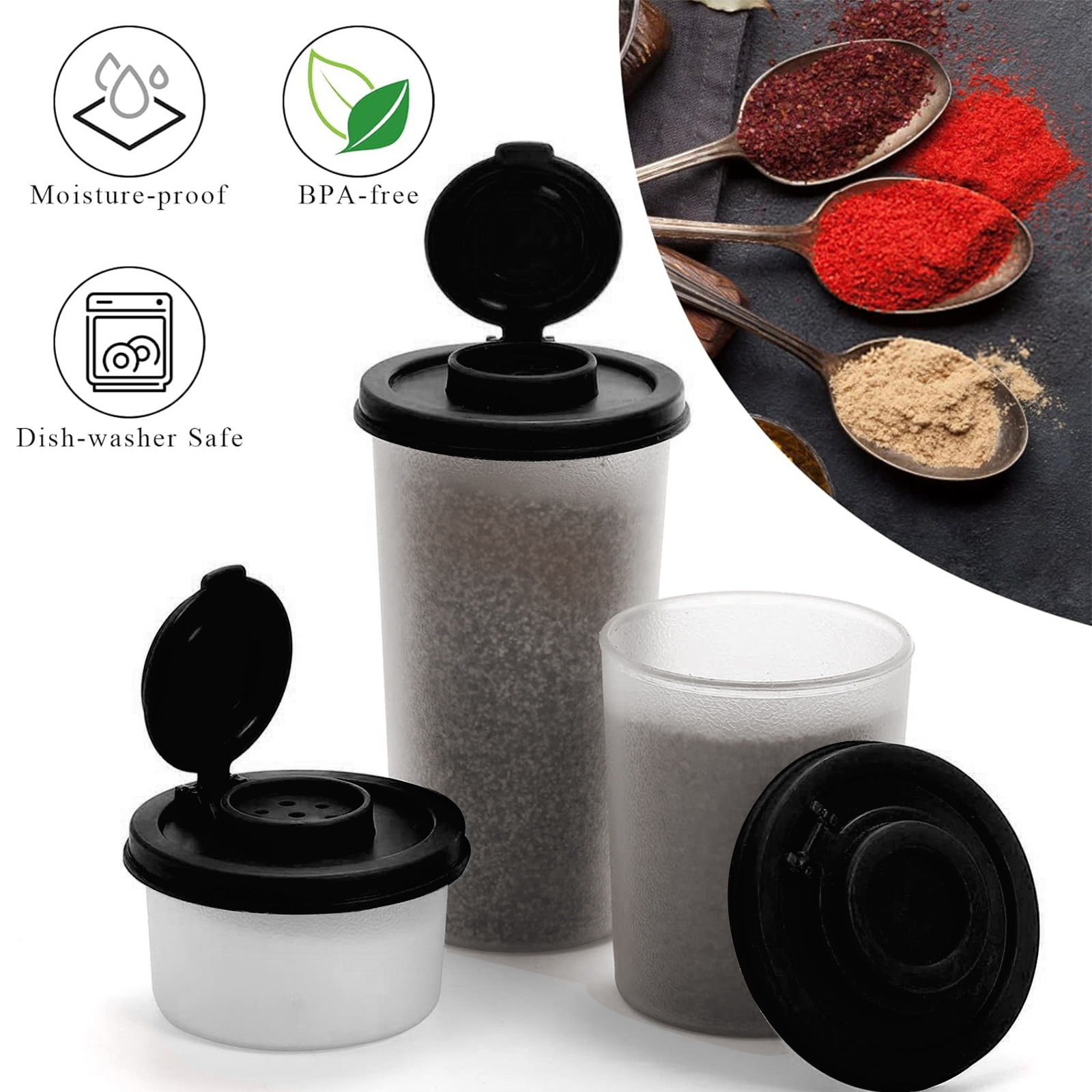 跨境美式餐厅家用厨房迷你调味罐Salt and pepper Spice Shaker