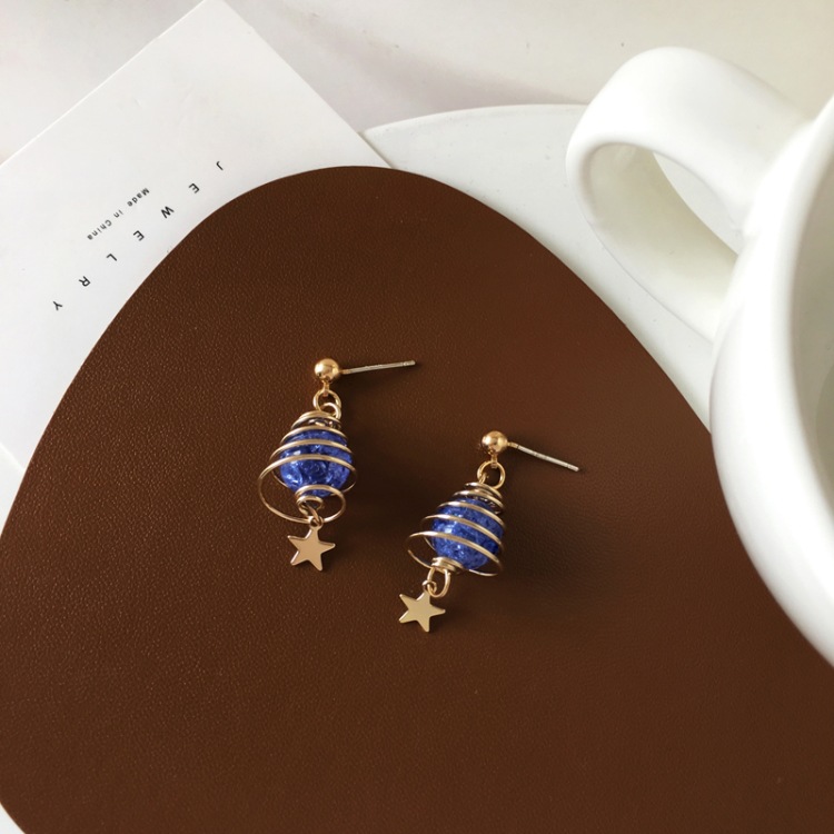 Fashion Blue Planet Star Alloy Earrings Wholesale display picture 1