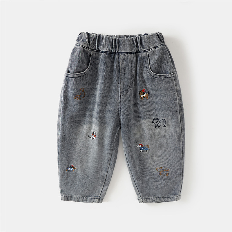 Baby Clothes, Boys' Korean Style Jeans, Spring & Fall Pants, New Kidsren's and Girls' Autumn Pants, Baby Casual Pants