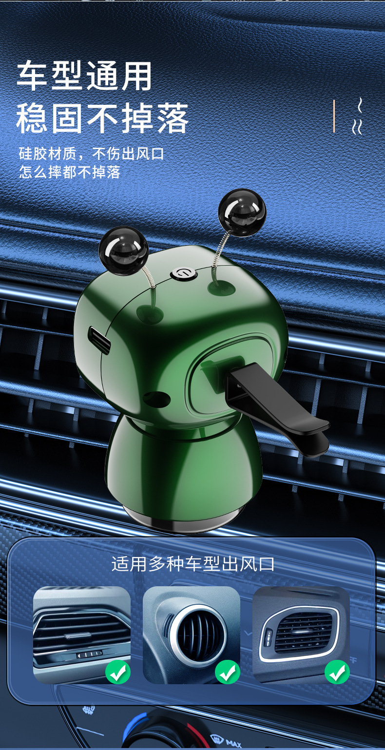 Zhongheng Car Air Vent Robot Aromatherapy Smart Spray Fragrance Diffuser for Car and Home, Creative and High-End Decoration