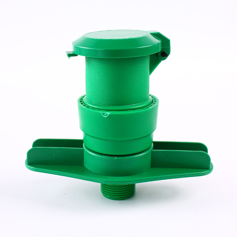 Plástico verde 1 pulgada 6 puntos válvula de toma de agua rápida varilla de toma de agua jardín herramienta de riego herramienta de riego de césped