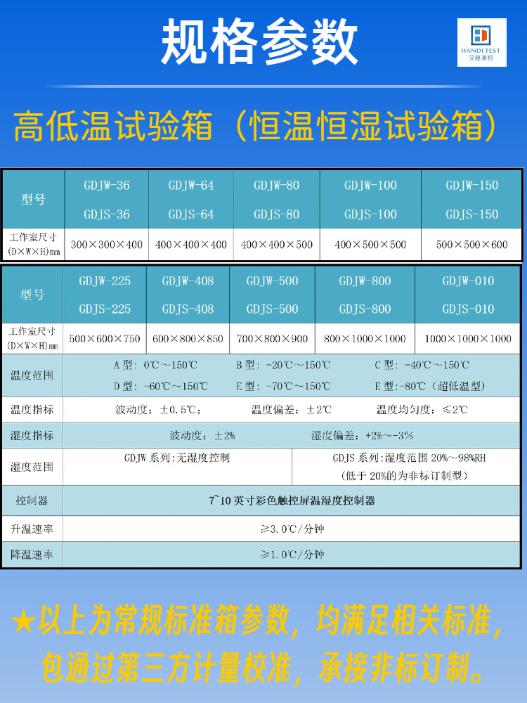 高低温湿箱规格