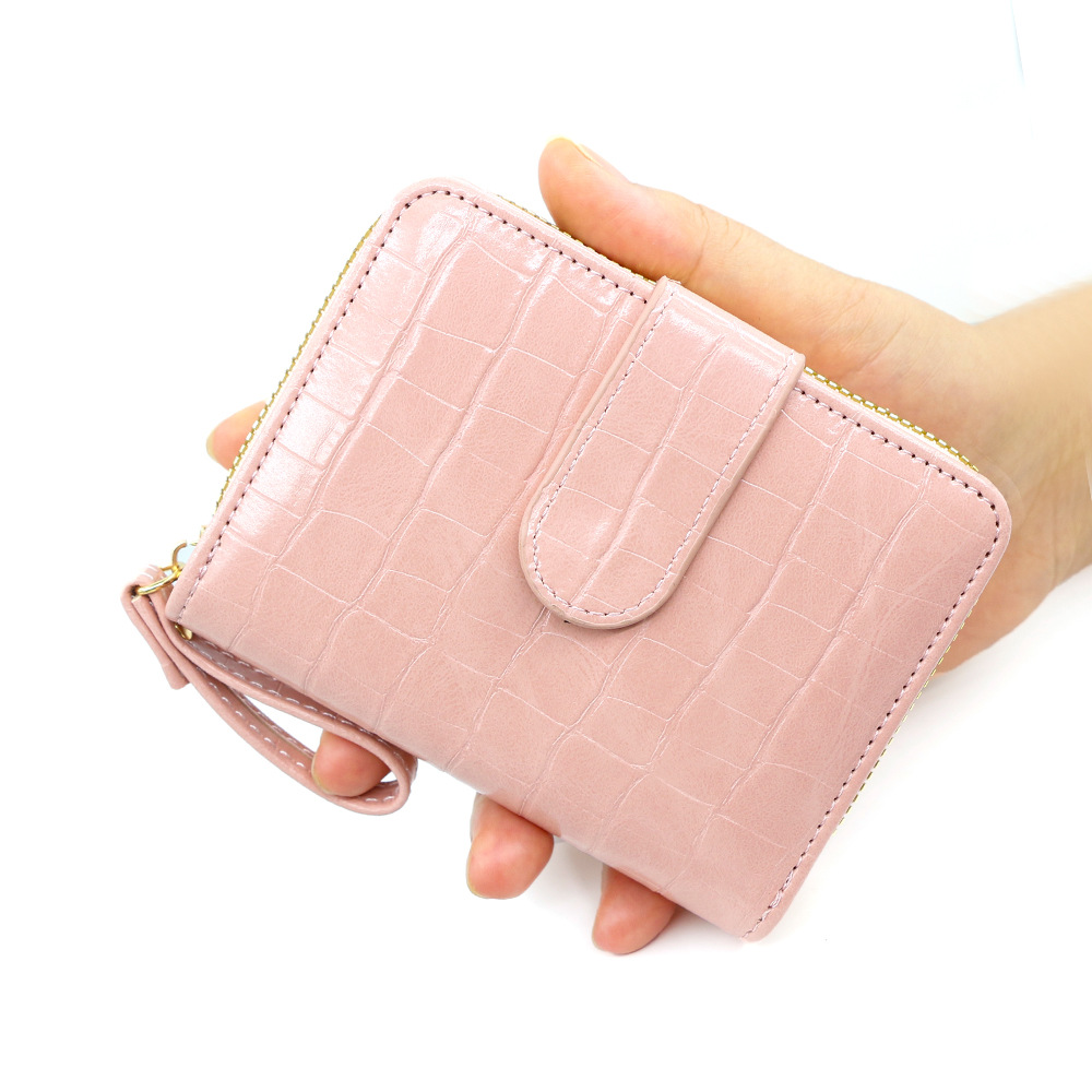 Nueva billetera de moda simple billetera de piedra multi-tarjeta bolso de mano bolso de cambio fábrica al por mayor