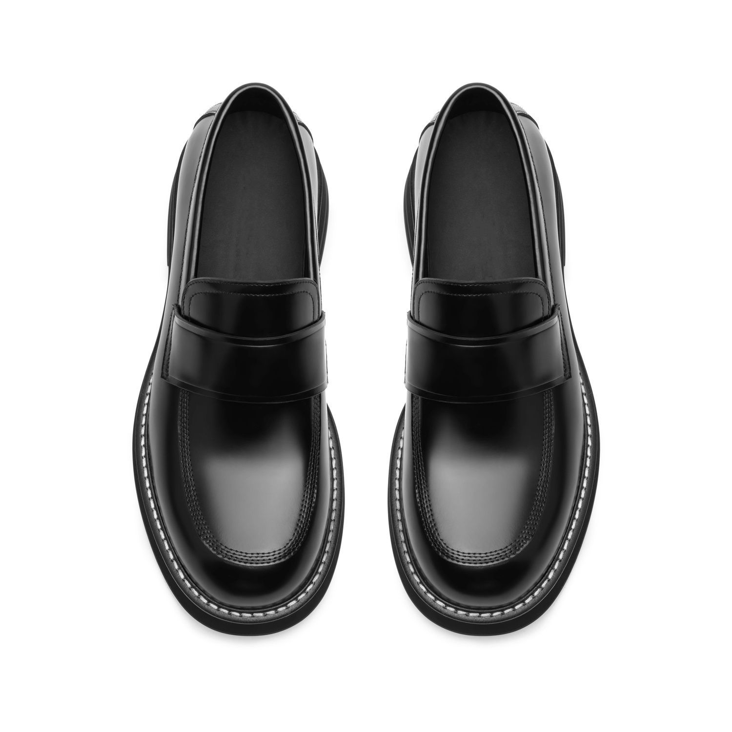 Mocassini casual da uomo ShoeVault in pelle con suola spessa, stile britannico alla moda, slip-on con rialzo, adatti per il lavoro e l'ufficio_voghion.com