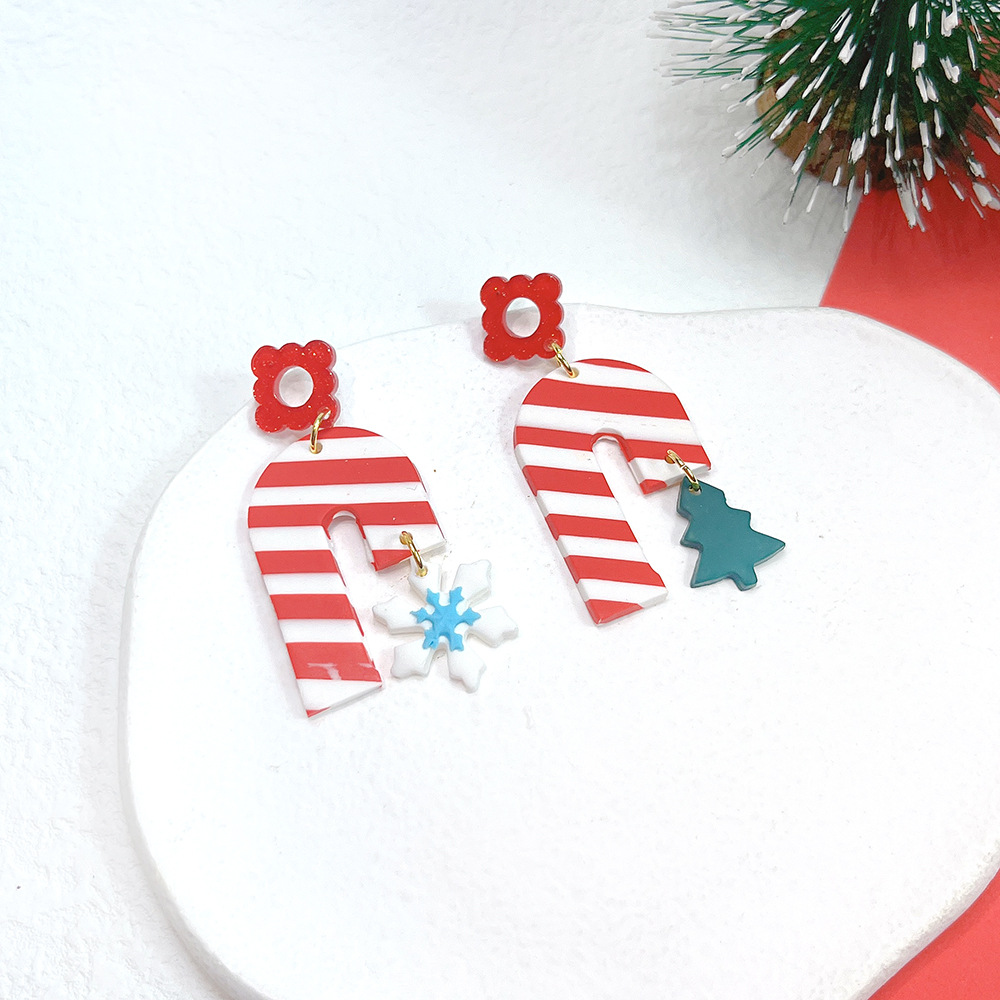 Fashion Christmas Tree Star soft clay Womenu0027S Drop Earrings 1 Pair