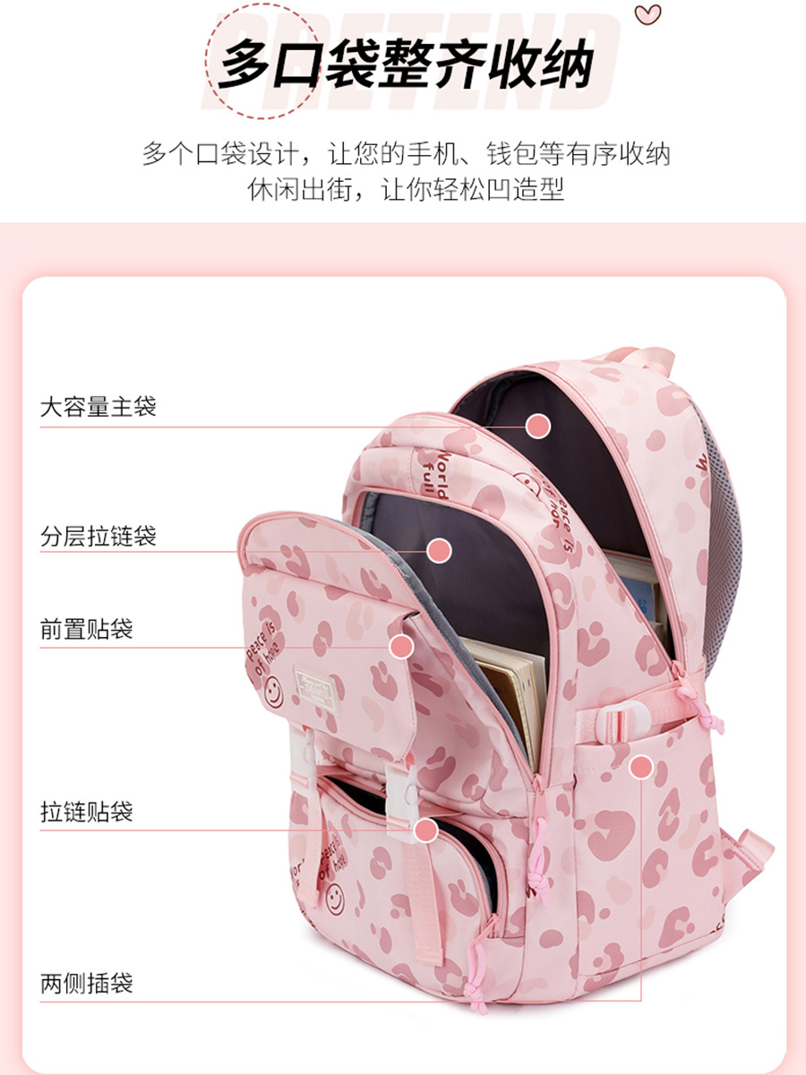 Peces naturales niños estudiante de la escuela primaria mochila de gran capacidad mochila chica reducción de carga bolsa de escuela de protección de la columna vertebral