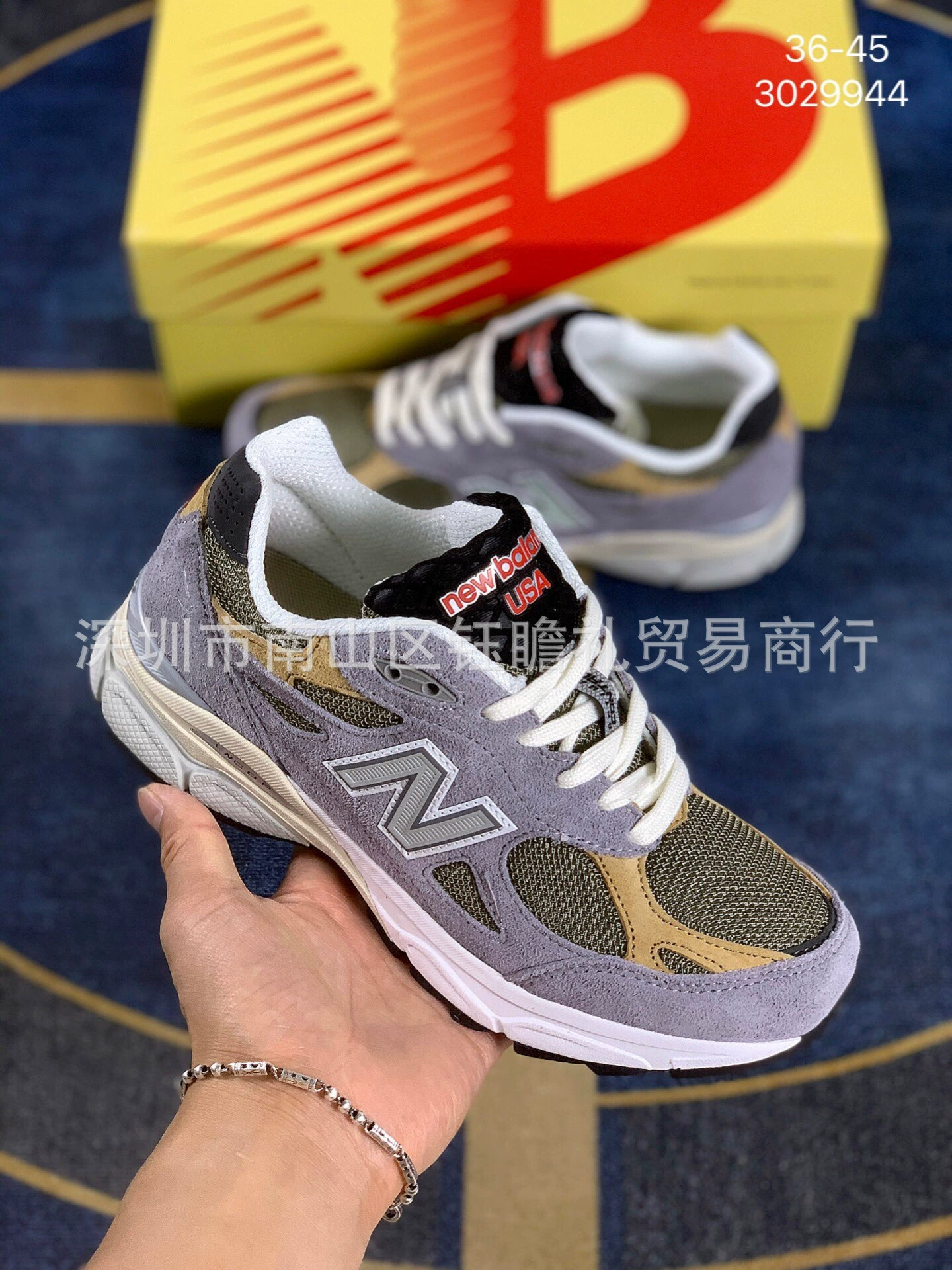 Кроссовки (New Balance) повседневные из сетки и замши, легкие, размеры 36–45
