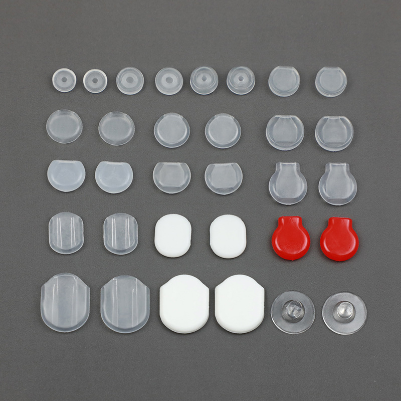 DIY Ear Clip Accessories Transparent Round Mosquito Coil Disc Ear Clip Rubber Pad Non-Pierced Ear Clip Anti-Pain Pad Anti-Slip Ear Pad