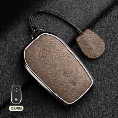 Buckles – Car key bag - 1-elephant-gray-asian-dragon-a-style-2-button-hand-rope-french-goat-leather
