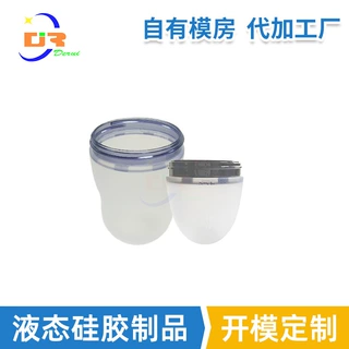 开模定做婴儿宽口径液态硅胶奶瓶生产厂家 硅胶包胶PPSU注塑工艺